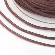 1.5mm Waxed Cotton Cord DIY Necklace Bracelet Jewellery Thread SADDLE BROWN