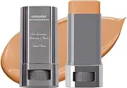 Foundation Stick Beauty Balm Serum Boosted Skin Tint, Solid Tinted Moisturizing Serum Contour Stick Foundation Face Stick for Women, Natural Finish Makeup(Wheat)