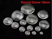 50 Transparent Clear Round Flatback Crystal Glass Cabochon Dome 18mm Cover Find
