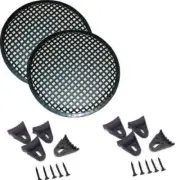 1 Pair 6.5" Grill Waffle Speaker Sub Woofer Speaker Grills with Clips and Screw