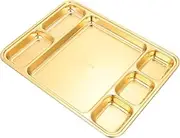 1-Piece Molding Portion Control Plate Grilling and Serving Tray Baby Led Weaning 304 Stainless Steel Smooth Round Edges No Burrs Sturdy Design