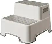 AIMALL Children's Foot Stool, Baby Pedal Stool for Washing Table and Brushing Teeth, Non-Slip Elevator Step, Kids Footrest for Bathroom Use, Grey (Size: 9in x 12.2in x 7.87in)