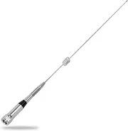 [HYS] TC-VUM10A 31inch 785mm Dual Band 144/430Mhz 2Meter 70cm 200W 3/5dBi Stainless Steel Mobile Antenna PL259 (UHF-Male) Connector for Yaesu Motorola Midland Icom Ham Mobile Radio Transceiver