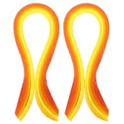 200 Pcs 390 x 7mm Rainbow Quilling Strips Paper, Gradient Yellow