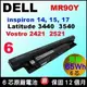 6芯 MR90Y Dell 電池 原廠 戴爾 Vostro 2421 2521 N121Y PVJ7J T1G4M V1YJ7 V8VNT VR7HM W6XNM X29KD XRDW2 YGMTN 312-1387 3440