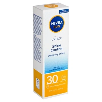 NIVEA SUN Shine Control face cream SPF 30 UVA/UVB protection 50ml/1ct.-FREE SHIP