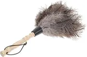 HIAKDOFT Cleaning Duster with Wooden Handle Feathered Duster for Efficient Dust Removal at Home and Office for Ceiling Fans Furniture and Hard to Reach Corners