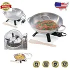 Effortless Cooking with 1500W Electric Wok - Stainless Steel & Dishwasher Safe