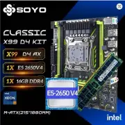 SOYO X99 MOTHERBOARD CPU COMBO INTEL XEON E5 2650 DDR4 GAMING PC USA SELLER
