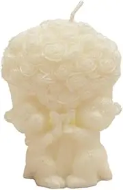 Bear Scented Candle, Rose Bear Shaped Candles Handmade Soy Wax Candles Cute Decorative Candle for s White