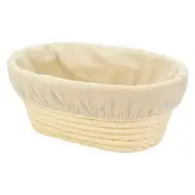 30*14*7CM Oval Bread Proofing Basket, Handmade Banneton Bread Proofing Basket Brotform with Proofing Cloth Liner for Sourdough Bread, Baking