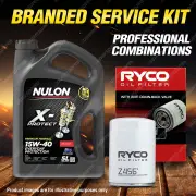 Ryco Oil Filter Nulon 5L PRO15W40 Eng. Oil Kit for Mitsubishi Magna TW TL TJ II