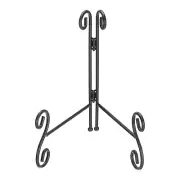 8 Inch Plate Stands for Display Iron Decorative Folding Holders, Black