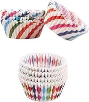 OKUMEYR 200 Pcs Muffin Paper Cups Creative Cupcake Liners for Baking for Parties Gatherings Events Premium Quality Dessert Containers