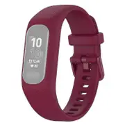 Garmin Vivosmart 5 Silicone Watch Band with Case in Grey Multicolor Wine Red