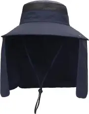 Outdoor Sun Hat UPF 50 Protection Waterproof Fishing hat 7 1/2, Navy Blue