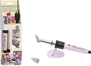 Pebaro Mini iron with 2 attachments for designing fabric, ironing, patchwork and applying iron-on fleece.