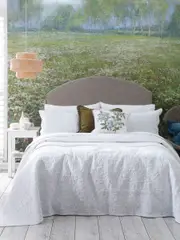 MM Linen Nalini White Coverlet Set
