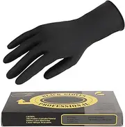 Reusable Gloves for Hair Coloring, Segbeauty 20 Counts Hair Coloring Gloves Hair Dye Gloves Powder Free, Black Latex Rubber Gloves Hair Dyeing Accessories for Hair Salon,Home Cleaning