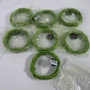 Craft Wire, 7 New Rolls Of Green Cotton Wrapped Bendable Wire For Crafts. ￼