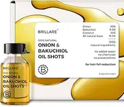Brillare Hair Fall Control Booster Oil Shots (8 Shots Pack) For Weak & Undernourished Hair,Reduce Seasonal Hair Fall, Oil of Onion, Coffee Seed & Basil, 100% Vegan, Natural, Paraben-Free