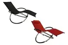 Rocking Lounge Chair Aluminum folding Small pillow for head resting