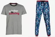 NEW PETER ALEXANDER GAME OF THRONES TOP & TERRY JOGGERS PJ PANTS M RRP$149.90