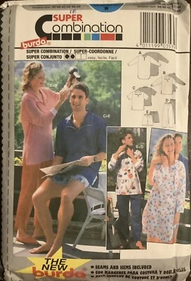 New BURDA Unisex T- shirt Jumper Pants Shorts Nightgown STRETCH Pattern No. 3539
