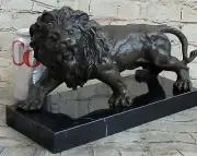 Collectible Statue bronze sculpture Animal Barye Wildlife African Lion Statue