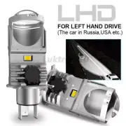 H4 9003 Mini Bi-LED Projector Lens 80W 10000LM Hi-Lo Headlight Kit Retrofit LHD