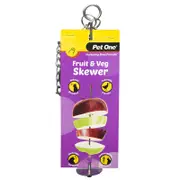 Pet One Chicken Toy Fruit & Veg Skewer