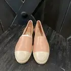 Tory Burch Color Block Flat Espadrille Nappa Leather Pink Noon - Size 9 - NIB