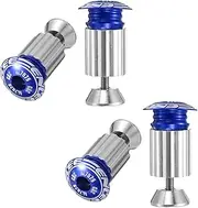 uxcell 2 Pair Bike Handlebar End Plugs Aluminum Bar End Caps 18-20mm Adjustment Expanding Locking with Screw for MTB Road BMX Fixed Gear Bike, Blue