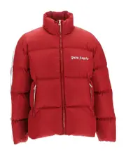logo-print down-feather padded jacket S,XL,XXL Red