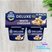 Kraft Deluxe White Cheddar Mac & Cheese Macaroni and Cheese Dinner 4 ct Pack ...