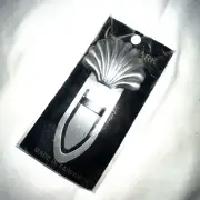 NEW VINTAGE Seashell Clam Shell Pewter Bookmark 3" Heavy