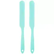 2Pcs Silicone Spatula Scraper 9.45" Reusable Non-Stick Spatulas Light Blue