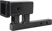 MaxxHaul 80875 1-1/4" to 2" Hitch Adapter with 4" Rise and 3-3/8" Drop - for Class I and Class II Receivers