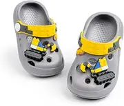 [Casazoe] Toddler Kids Boys Girls EVA Garden Clogs Summer Outdoor Slip On Water Sandals Children Lightweight Non-Slip Cartoon Closed Toe Slides House Slipper Beach Pool Play Shoes (Toddler/Little Kid)