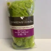 Dimensions FeltWorks 100% Wool (5) Green Curly Roving 0.25oz Needle Felting