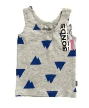 Bonds Baby Stretchies Sleeveless Chesty Singlet Top size 000 Colour Grey Blue
