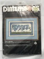 Geese A Quilting Vtg 1986 Dimensions Needlepoint Kit #2320 Sealed