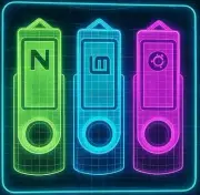 Linux Triple USB Pack – Boot Mint, Ubuntu, Zorin – Colorful Drives