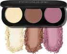 Blush and Highlighter Palette,3 in 1 Contour Palette,Cruelty-Free Matte Bronzer