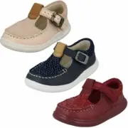 Girls Clarks Polka Dot Detailed t-Bar Shoes - Cloud Rosa t
