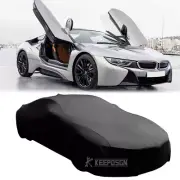 Stretch Satin Full Car Cover INDOOR Scratch Dust Proof Black For i8 Roadster (for: BMW)