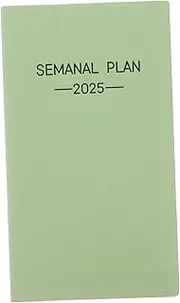Angoily Weekly Schedule Pad Spanish Pocket Planner Compact Office Writing Notebook Convenient Daily Agenda with Smooth for Students and Professionals Avocado