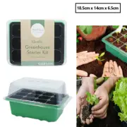 12 Cells Greenhouse Starter Kit Plant Seed Grow Box Garden Nursery Seedling Tray
