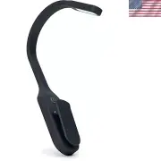 Portable USB Rechargeable Book Light with Adjustable Brightness & Clip-On Design