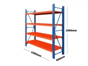 1.5M x 1.5M Storage Garage Shelving Warehouse Rack Bench Steel 800KG 1515 - B